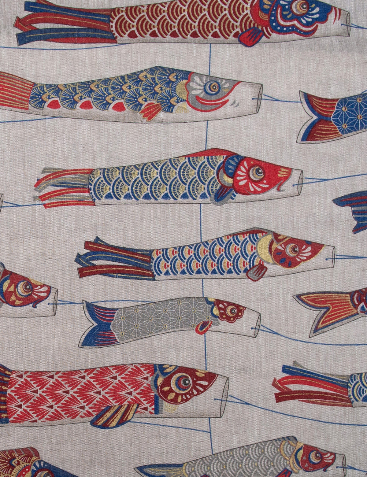 Seamless Pattern Raffles Koinobori Pattern
